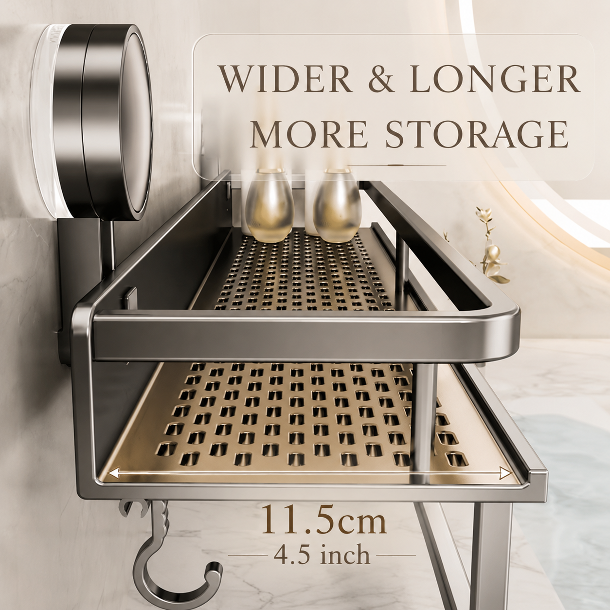 High Quality Aluminium Bathroom Shelf
