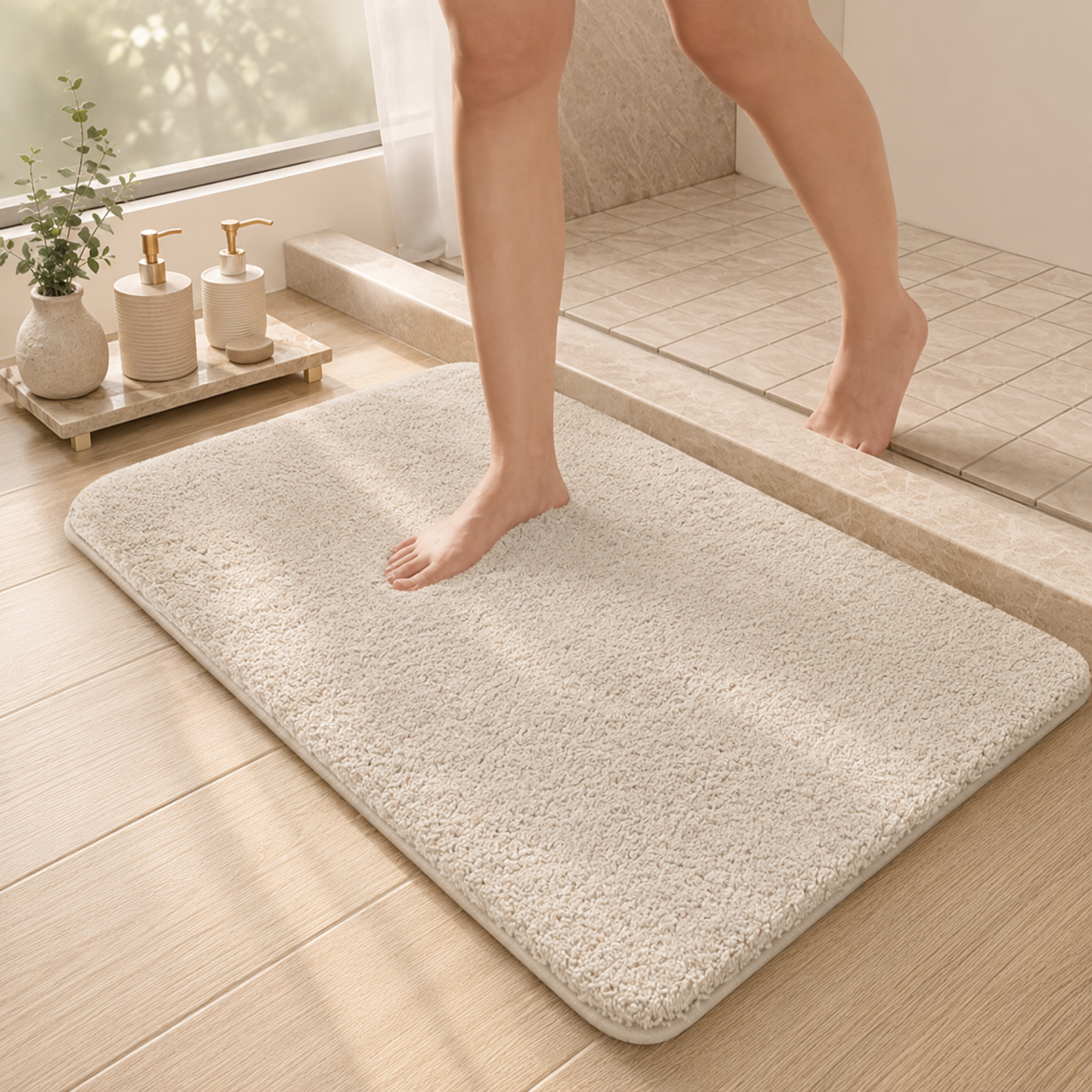 Cozy Furry Bathroom Mat