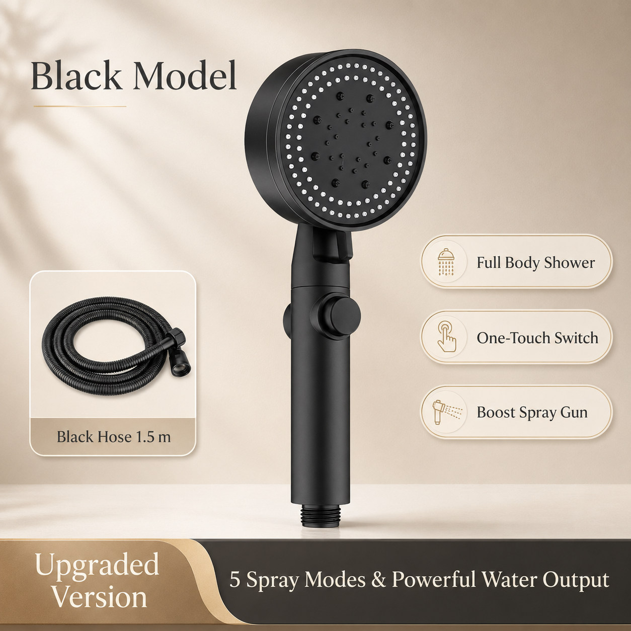 Adjustable High Pressure Shower Head