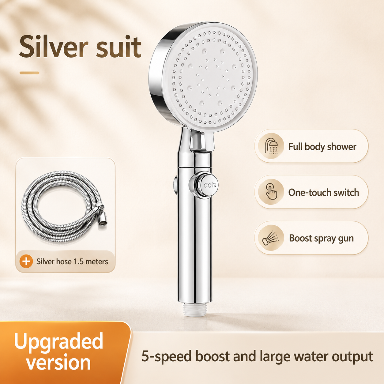 Adjustable High Pressure Shower Head