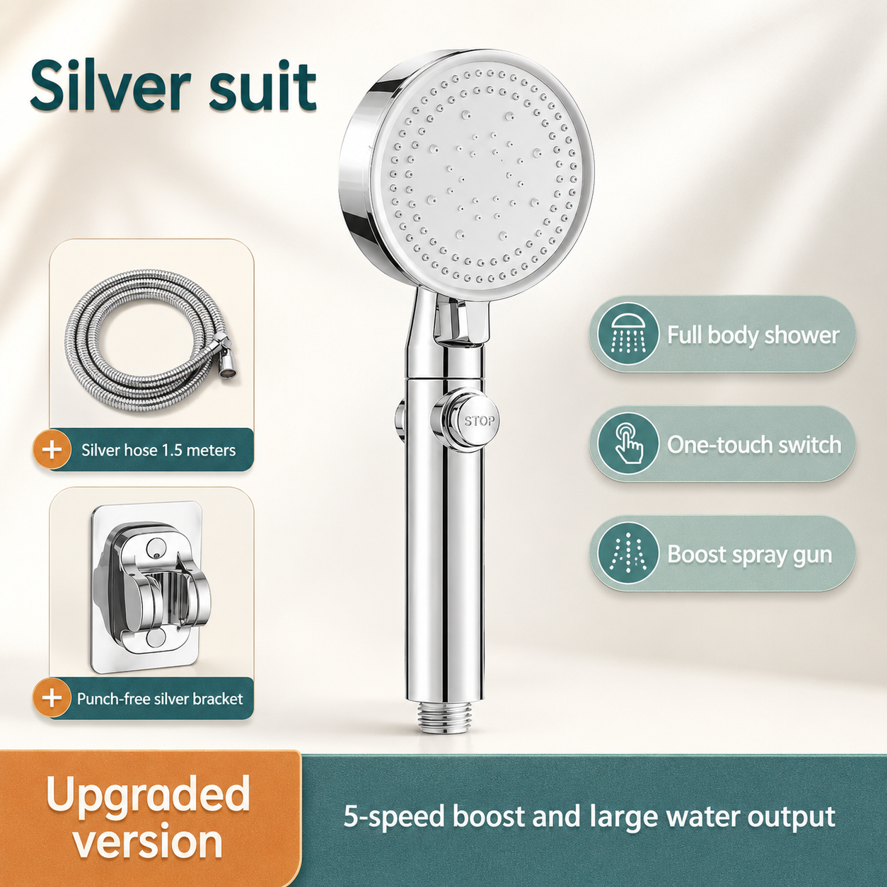 Adjustable High Pressure Shower Head