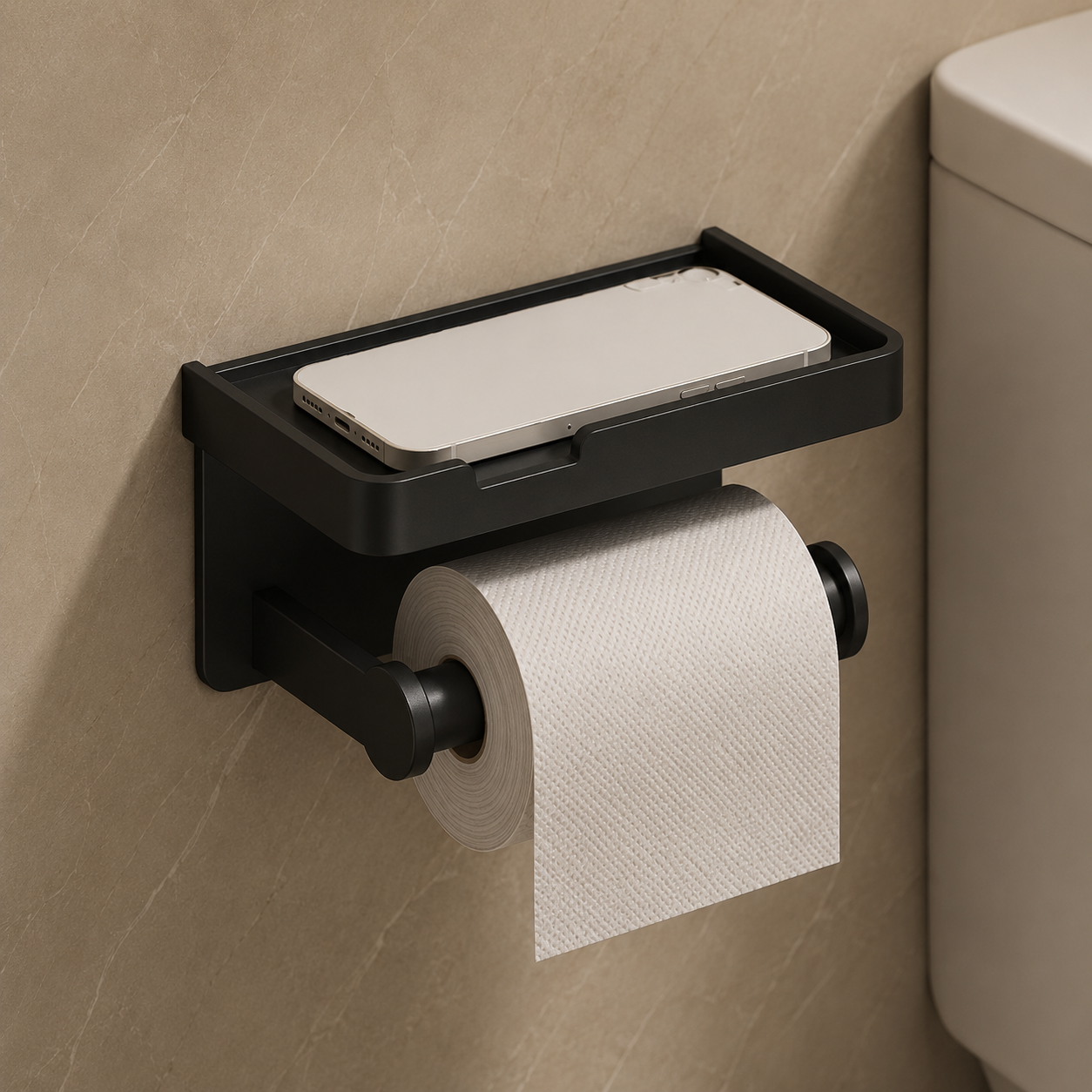 Space-Saving Tissue Holder Shelf