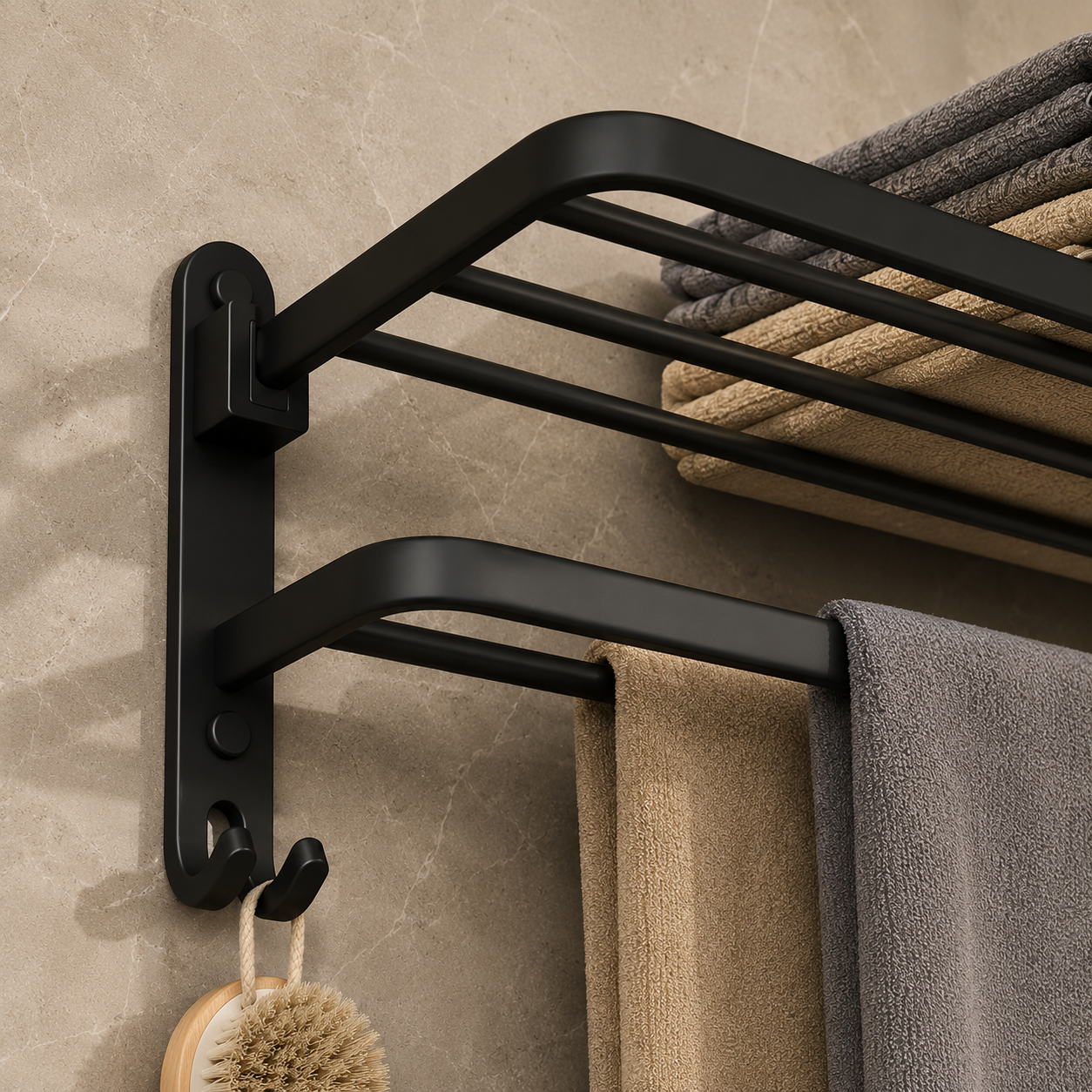 Elegant Foldable Towel Rack