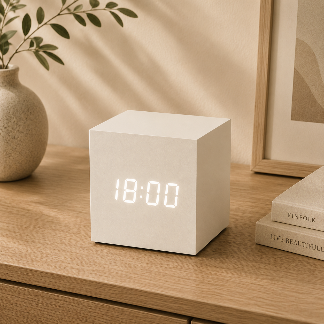 Elegant LED Wooden Clock